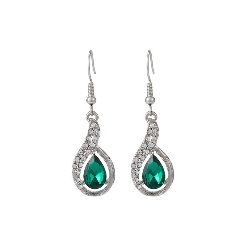 Wholesale Colorful Zirconia Personalized Colorful Rhinestone Tassel Long Earrings